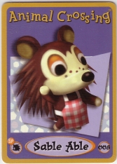 Sable Able 008 Animal Crossing E-Reader Card Nintendo GBA in Видеоигры и пр